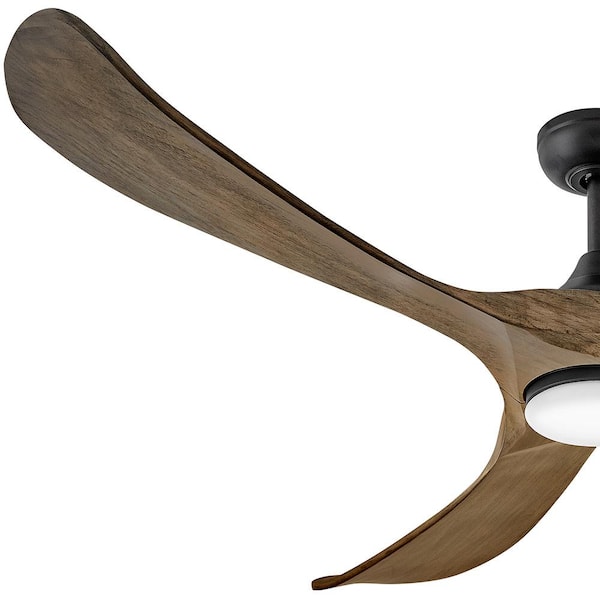 Swell Illuminated 72.0 in. Indoor/Outdoor Integrated LED Matte Black Ceiling Fan with Remote Control