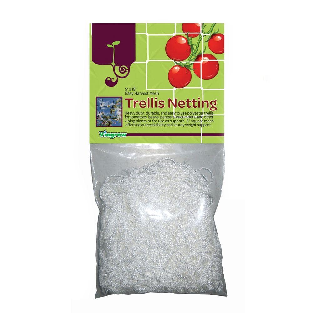 Plant Trellis Netting w/ 6" Square Mesh Nylon Support Net 5"×15" 2 Packs 