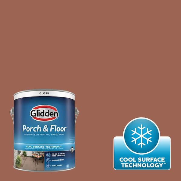 Glidden Porch and Floor 1 gal. PPG1067-6 Warm Up Gloss Interior/Exterior Porch and Floor Paint with Cool Surface Technology