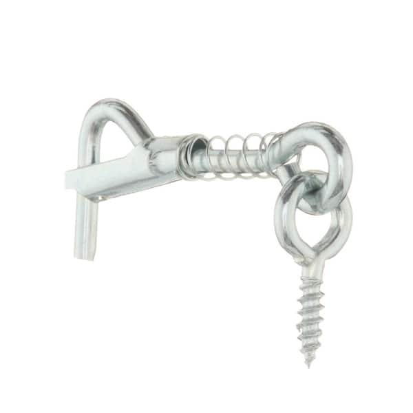 DGHAOP 4pcs Stainless Steel Spring Hook and Eye Safety Latch 3-Inch Wire Gate Hook and Eye Latch