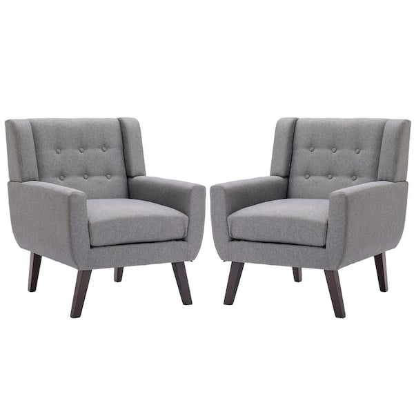 button back chair grey