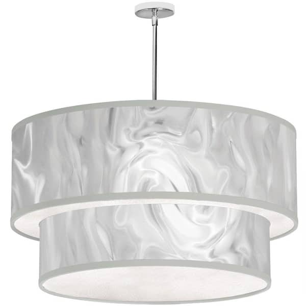 Radionic Hi Tech Nevaeh 6-Light 30 in. White Ice Pendant