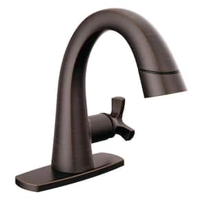 Stryke Single Handle Single Hole Bathroom Faucet with Pull-Down Spout in Venetian Bronze