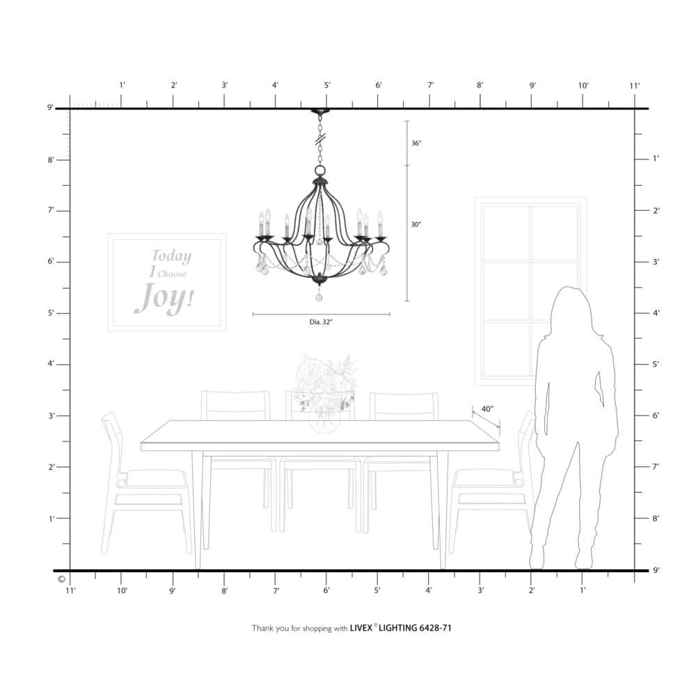Mini Venetian Golden Bronze 8-Light Candle Chandelier