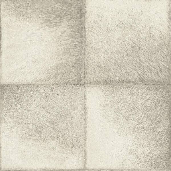 Unbranded Exposed Grey and White Non-Woven Non-Pasted Faux Fur Tile Non-Woven Non-Pasted Matte Wallpaper (Covers 57 sq. ft.)