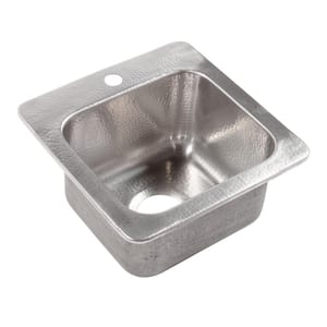 Angelico 18 Gauge 15 in. Stainless Steel Drop-In Bar Sink in Brushed