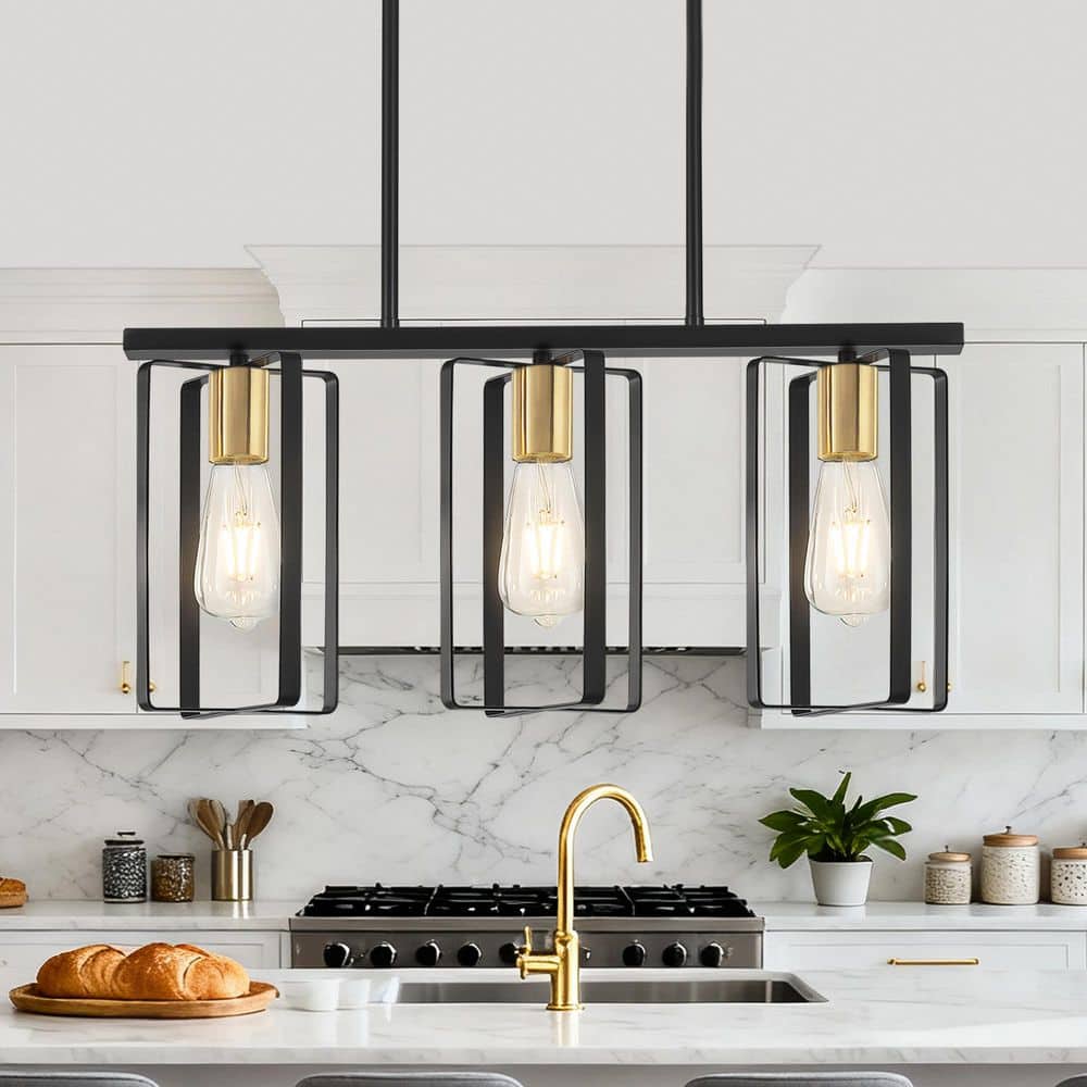 【3個】KSIHIMA PENDANT LIGHT GEM-6961 Black black-and-gold-zsmihdoh-