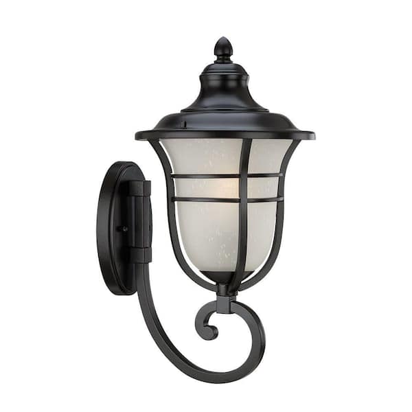 Acclaim Lighting Montclair Collection 1-Light Matte Black Outdoor Wall Lantern Sconce Light