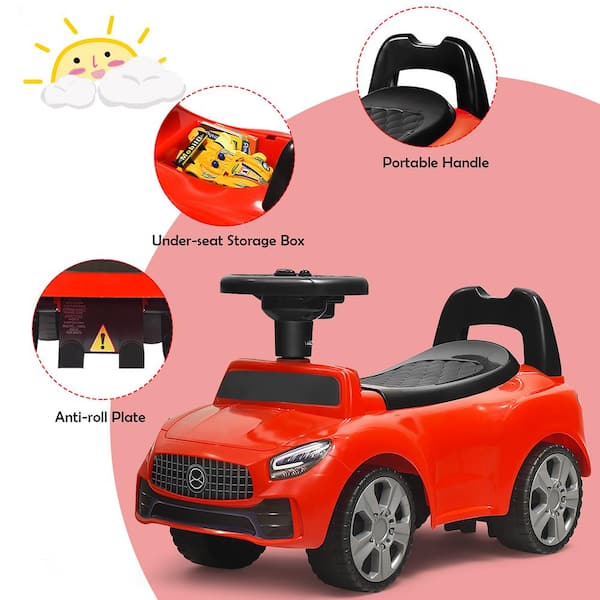 Kids Push Ride on Sliding Toy Sports Racing Car Red 