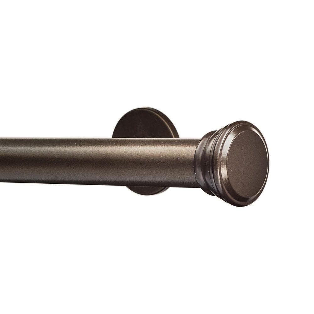 Transverse Curtain Rods Art Decor Tekno Pro 108 in. Non-Adjustable 1.13 in. Diameter Decorative ...