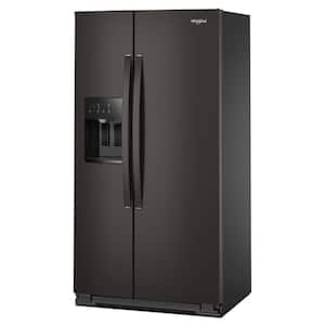 36 in. 20.55 cu. ft. Counter Depth Freestanding Side-by-Side Refrigerator in Black Stainless Finish with TruCool System