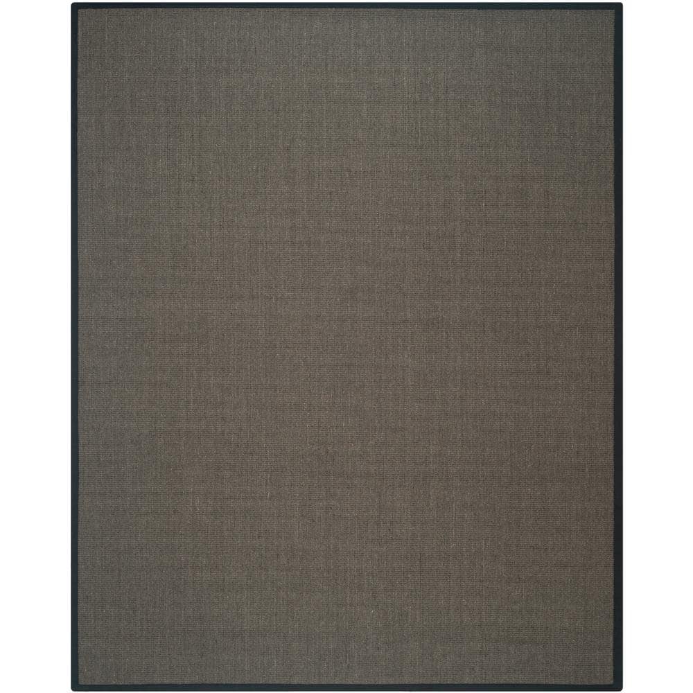 SAFAVIEH Natural Fiber Charcoal 8 ft. x 10 ft. Border Area Rug NF441D-8 ...