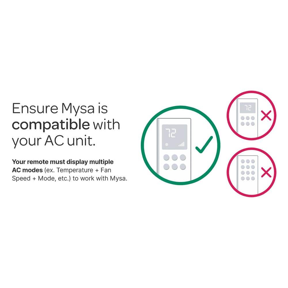 Mysa White Wi-Fi Smart Thermostat for Mini-Split Heat Pumps