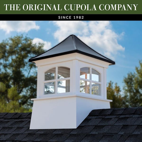 Windsor Vinyl Cupola with Black Aluminum Roof 42 in. x 61 in. by Good Directions
