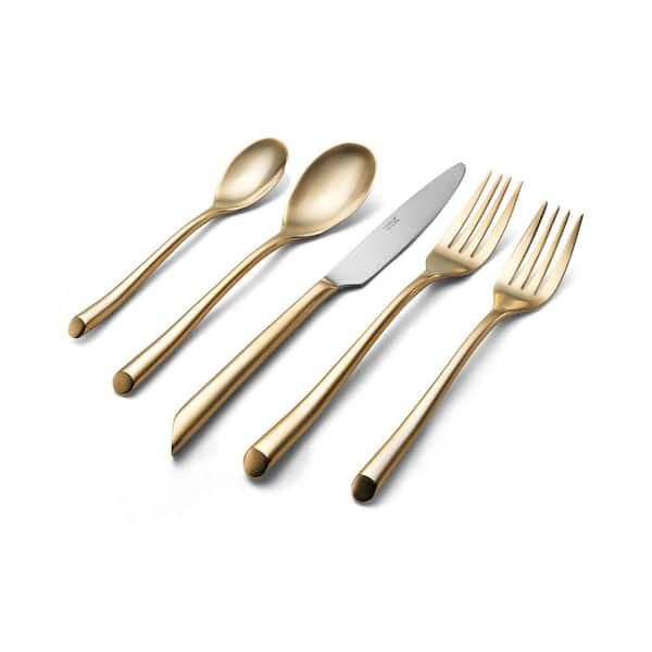 Towle Living Satin Gold Wave 20-Piece Flatware Set (Service for 4)