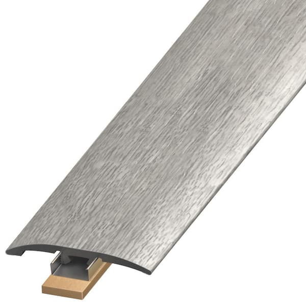 DuraDecor Polished Pro Silver Linings 0.25 in. T x 2 in. W x 94 in. L 3-in-1 Transition Molding