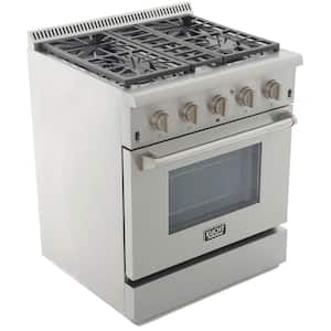 Pro-Style 30 in. 4.2 cu. ft. Dual Fuel Range with Sealed Burners and Convection Oven in Stainless Steel