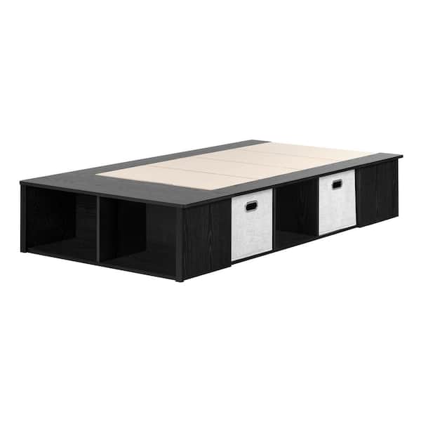 South Shore Flexible Black Oak Twin Bed