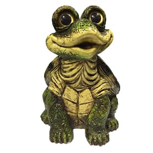 9.25 in. H Large Sitting Whimsical Turtle Home and Garden Statue