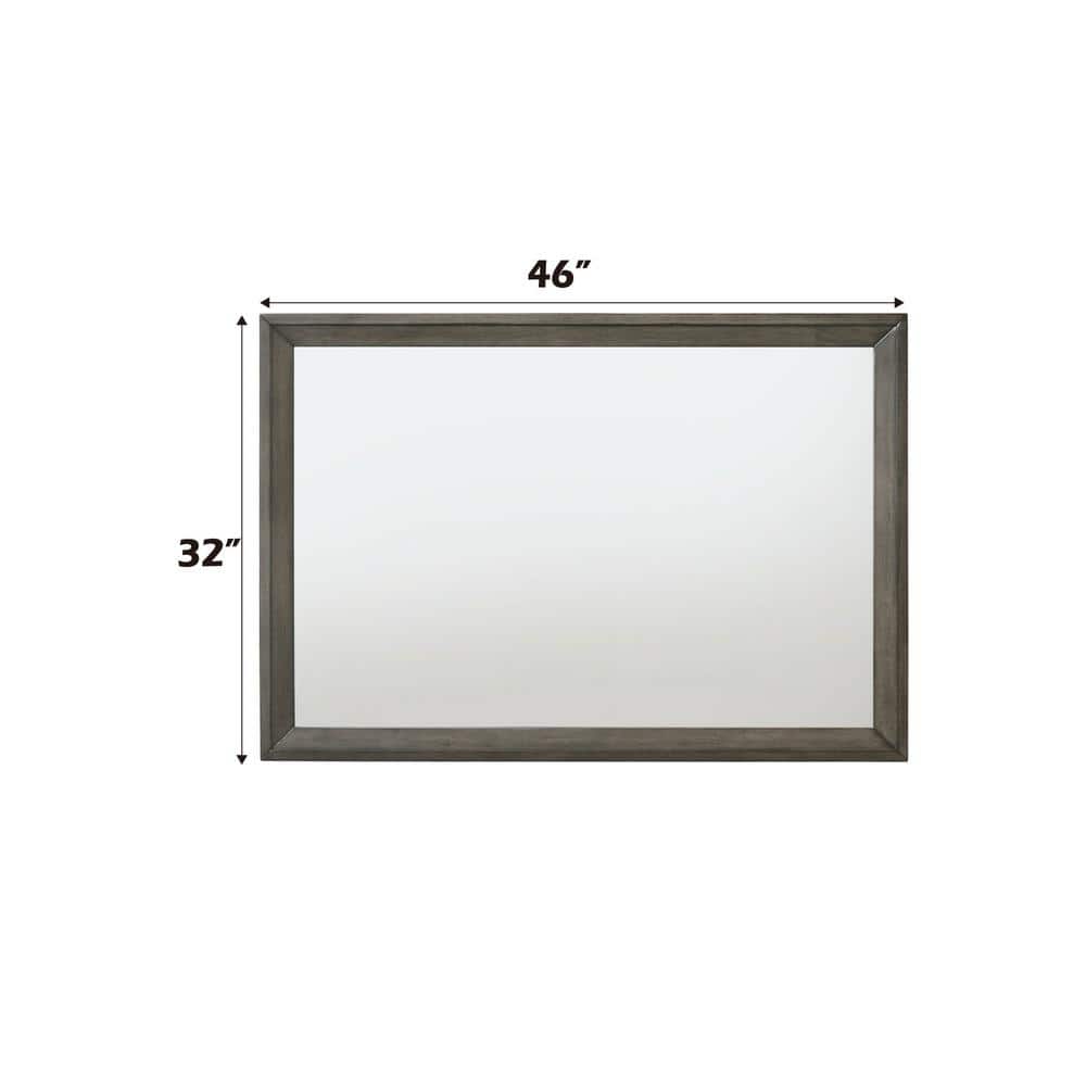 Ergode 46'' Rectangular Gray Oak Wooden Trim Mirror