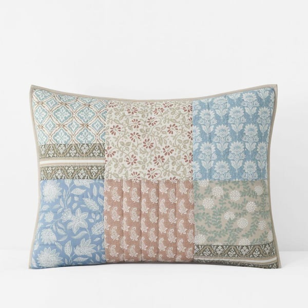 Company Cotton Anvitha Patchwork Multi Standard Quilt Sham