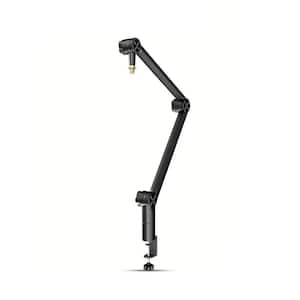 Microphone Boom Arm with Desk Mount Rotatable, Adjustable and Foldable Scissor Mounting in Black - (1-Pack)
