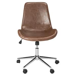 Fletcher Brown/Chrome Swivel Office Chair