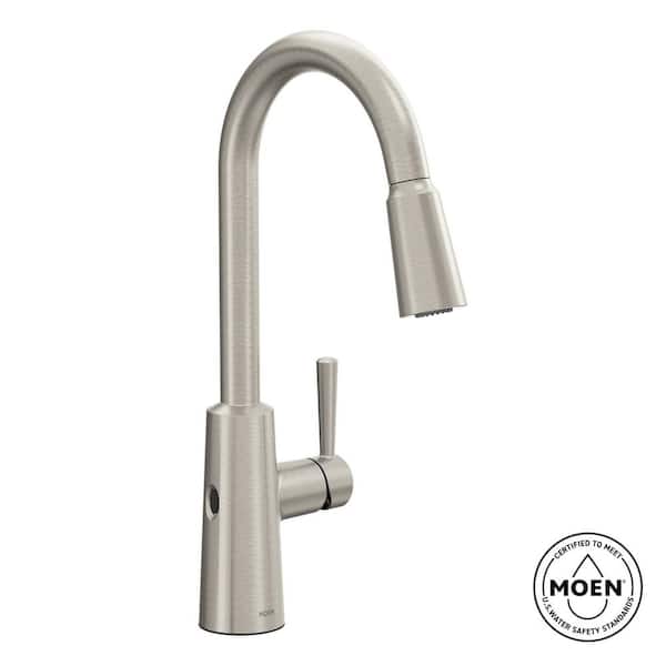 MOEN Riley Touchless Single Handle Pull-Down Sprayer Kitchen Faucet in Spot Resist Stainless