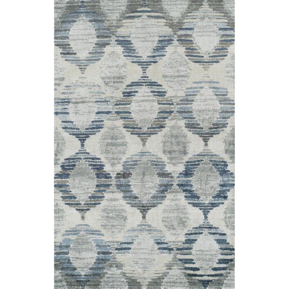 10 X 13 Blue, Ivory Geometric Runner Rug price history on PriceWatchPro