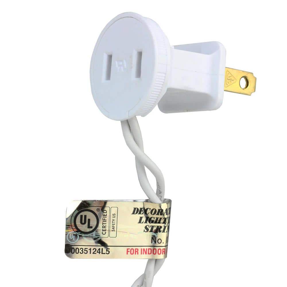 Warm White LED Mini Christmas Lights with White Wire, 16.25 ft
