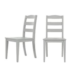 Moss Green Wood Dining Chair with Ladder Back (Set of 2)