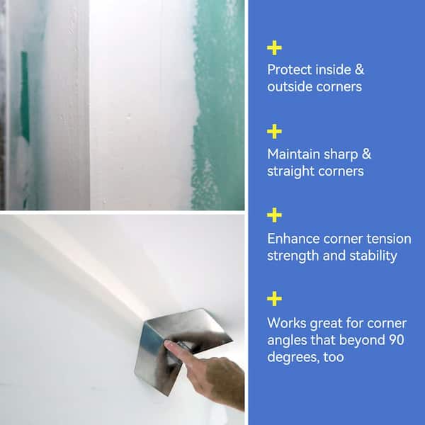 2 in. x 150 ft. Metal Drywall Corner Tape, Inside Outside Corner Drywall Tape, No Adhesive Side