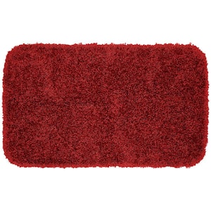 Serendipity Chili Pepper Red 24 in. x 40 in. Washable Bathroom Accent Rug