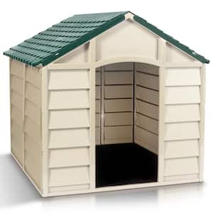 Dog House Beige and Green-Small