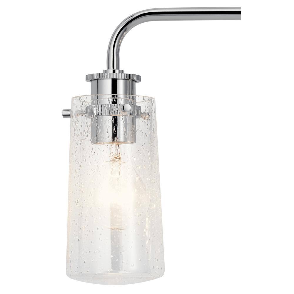 Braelyn 24" Distressed Bronze Bath Light with Clear Jar Shades