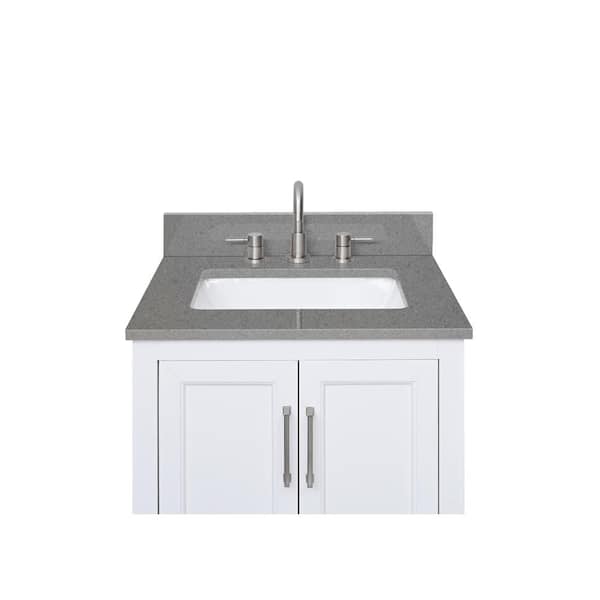 Avanity 25-in White Quartz Bathroom Vanity Top Avanity 25-in White Quartz Bathroom Vanity Top