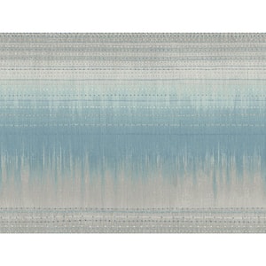 60.75 sq.ft. Blue Desert Textile Wallpaper