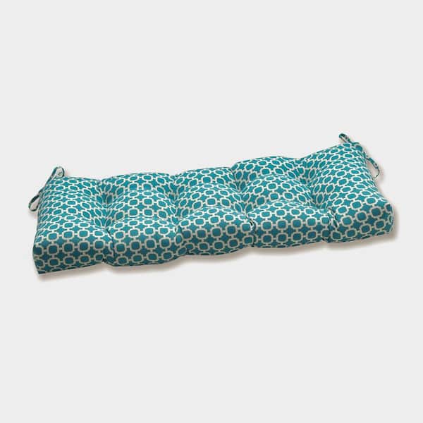 Pillow Perfect Other Rectangular Outdoor Bench Cushion in Green