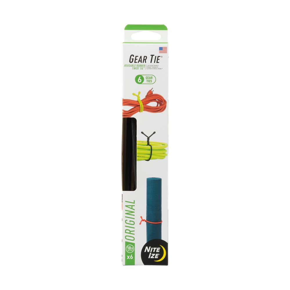Nite Ize 18 in. Gear Tie Propack in Black (6-Pack) GTPP18-01-R8