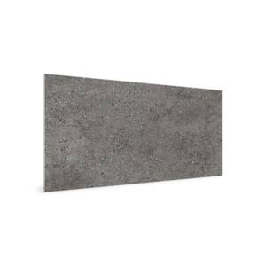 15.7 in. x 24.4 in. Tongue & Groove Decorative PVC Bathroom and Shower Wall Tiles in Urban Cement, Dark Gray (8-Piece)