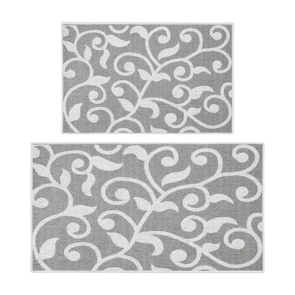 SUSSEXHOME Border Design Gray-Black-Red 20 in. x 59 in. Cotton Kitchen  Runner Rug Mat KTC-2A-2x5 - The Home Depot