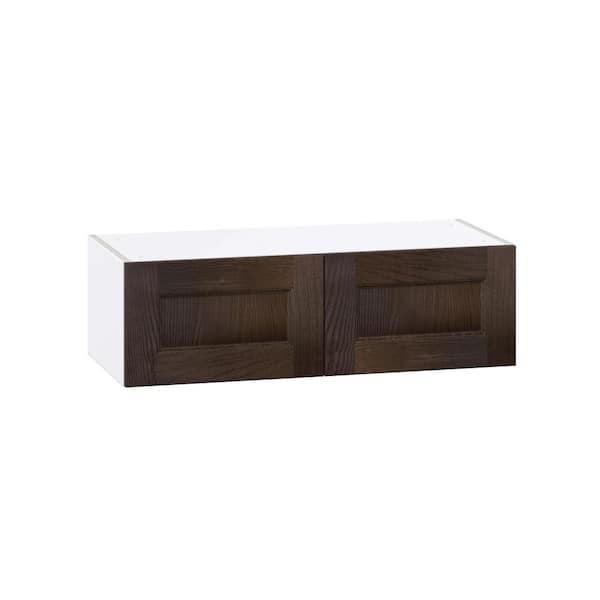 Georgetown 33 in. W x 14 in. D x 10 in. H Assembled Wall Bridge Kitchen Cabinet in Chestnut