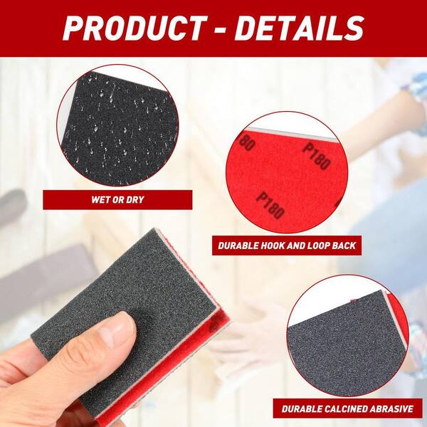 15-Pack Sanding Sponge Pads – 400-3000 Grit, 3x4 Inch, Wet/Dry For Wood, Metal, & Crafts