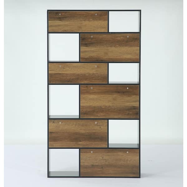 ファミリア　ブックイレRD TRIBESIGNS WAY TO ORIGIN Fraley 70.87 in. Tall Brown Black Wood