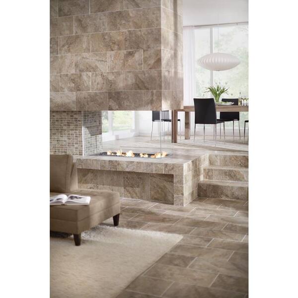 Marazzi Travisano Trevi 3 in. x 12 in. Porcelain Bullnose Trim Floor and Wall Tile (0.258 sq. ft. / piece)