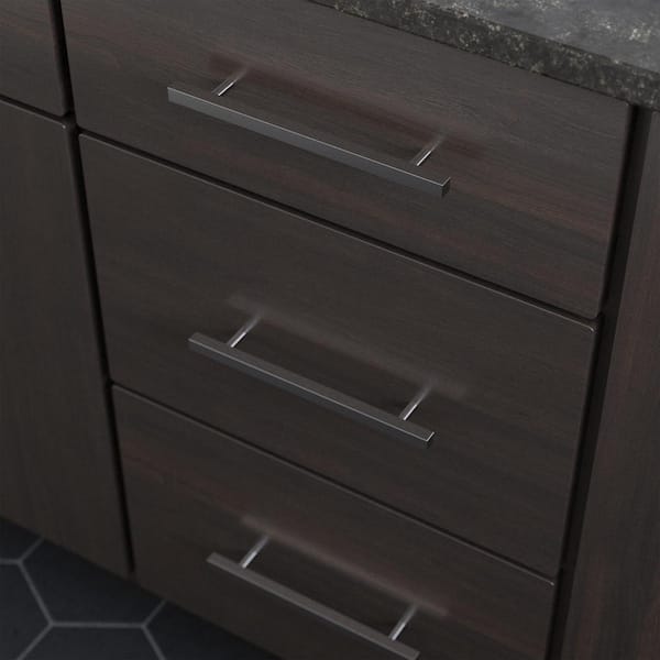 10-Pack Simple Square Bar 6-5/16 in. (160 mm) Modern Cabinet Drawer Pulls in Stainless Steel