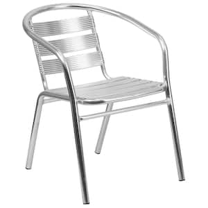 Metal Outdoor Dining Chair in Aluminum