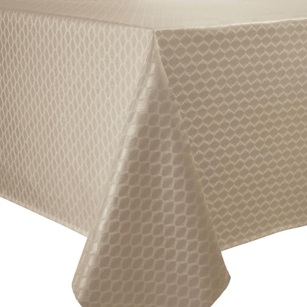 Lenox Olivia Tablecloth, Tan - 60"W x 84"L