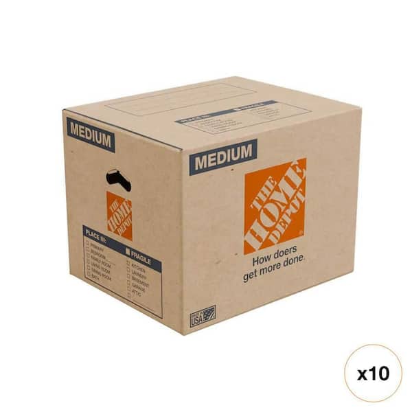 20 in. L x 16 in. W x 15 in. D Medium Moving Shipping and Packing Box with Handles (10-Pack)