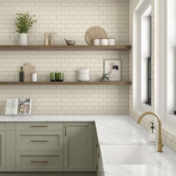 Restore Ivory 3 in. x 6 in. Matte Ceramic Wall Tile (12.5 sq. ft./Case)